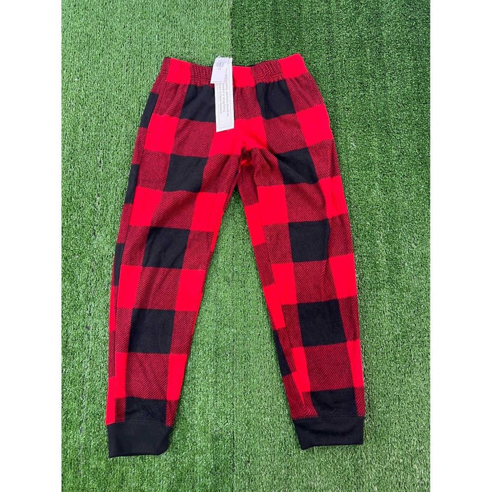 Old Navy Kids Unisex Red Black Buffalo Plaid Pajama Pants Size M 8 New